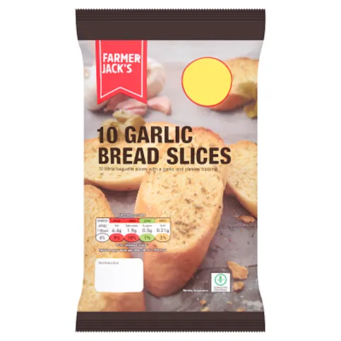 Farmer Jack's 10 Garlic Bread Slices 260g