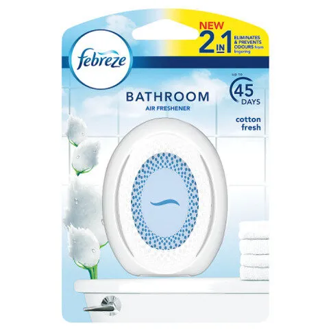Febreze Bathroom, Continuous Air Freshener Odour Elimination & Prevention, Cotton Fresh 1