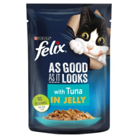 felix As Good as it Gets with Tuna in Jelly 85g [CAT FOOD POUCH BLUE LABEL]