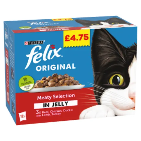 Felix Original Meaty Selection in Jelly 12 x 100g (1.2kg)