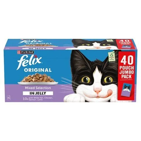 Felix Original Mixed Selection in Jelly 40 x 85g (3.4kg)