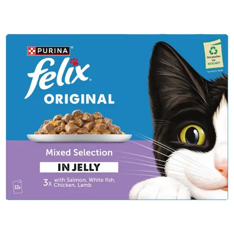 Felix Original Mixed Selection in Jelly Wet Cat Food 12x85g