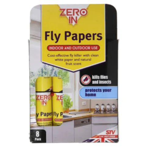 Zero In Sticky Fly Papers 8 Pack