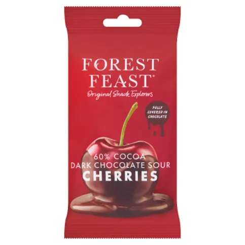 Forest Feast 60% Cocoa Dark Chocolate Sour Cherries 40g