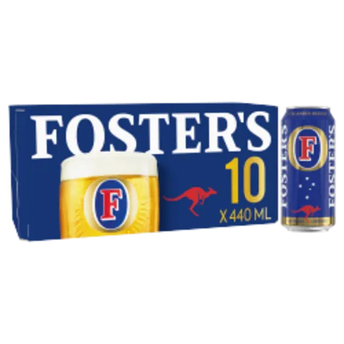 FOSTERS 3.4% ABV 10PK CANS (10X440ML)
