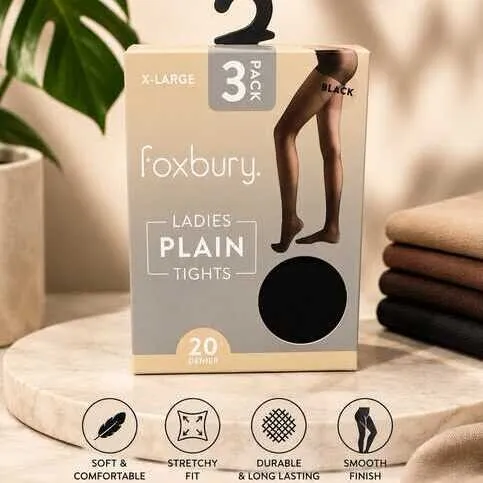 Foxbury Ladies Tights Black X-L