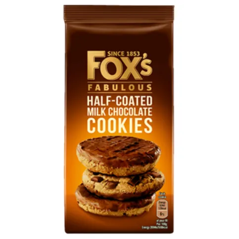 Foxs Half Coated Milk Chocolate Cookies 175g