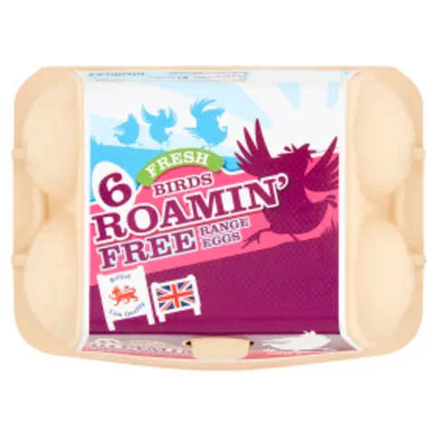 Roamin' Free 6 Medium Size Free Range Eggs