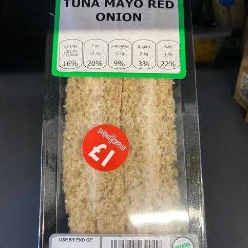 Tuna Mayo Red Onion Sandwich
