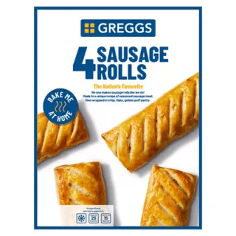 FROZEN: GREGGS SAUSAGE ROLLS 4PK