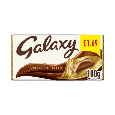 GALAXY MILK BLOCK PM£1.69 100G