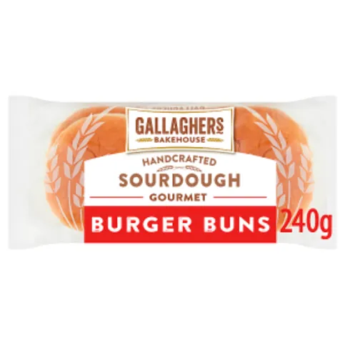 Gallaghers Burger Buns Sourdough 4s