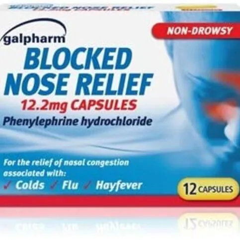 Galpharm Blocked Nose Relief 12.2mg Capsules