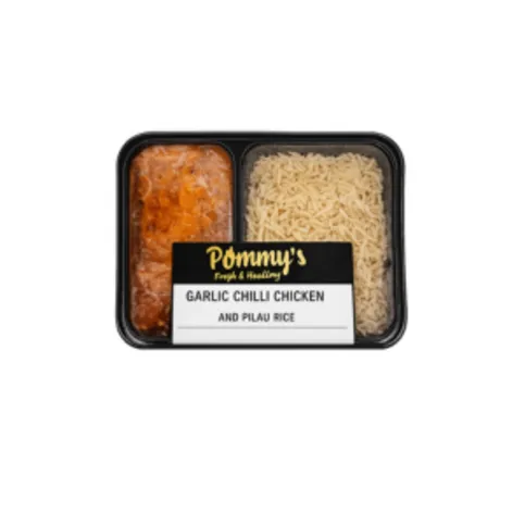 Pommy's Garlic Chilli Chicken and Pilau Rice