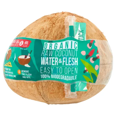 Genuine Coconut Organic Raw Coconut Water & Flesh