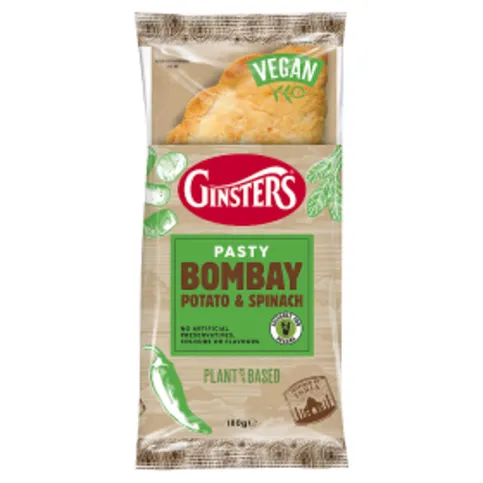 Ginsters Vegan Bombay Potato & Spinach Pasty 180g