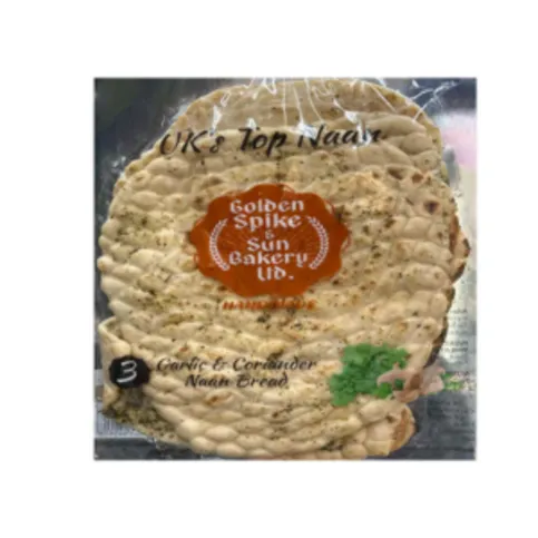 Golden Spike & Sun Bakery Garlic & Coriander Naan Bread 3 Pieces