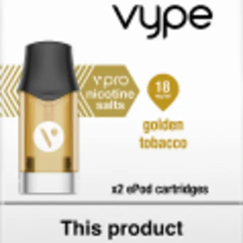 Vype vPro x2 ePod Cartridges Golden Tobacco 18mg/ml