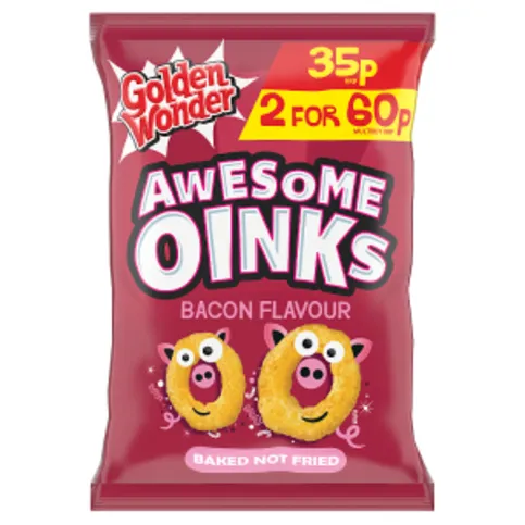 Golden Wonder Awesome Oinks Bacon 22g