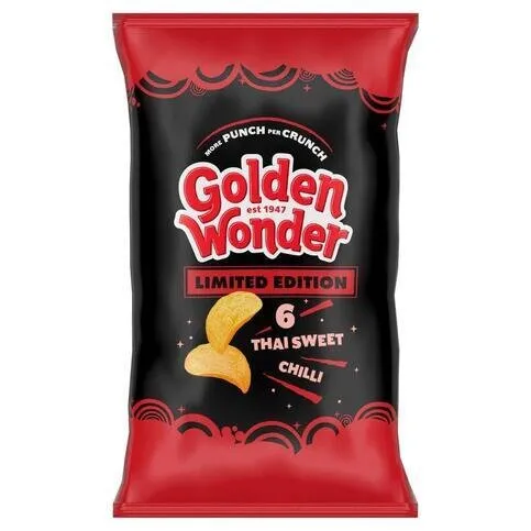 GOLDEN WONDER THAI SWEET CHILLI 6PK (6X25G)