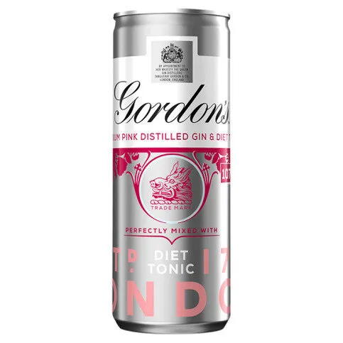 Gordon's Premium Pink Gin & Diet Tonic 250ml