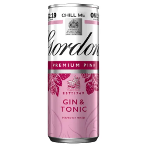 Gordon's Premium Pink Gin & Tonic 250ml 5% vol £2.19 PMP