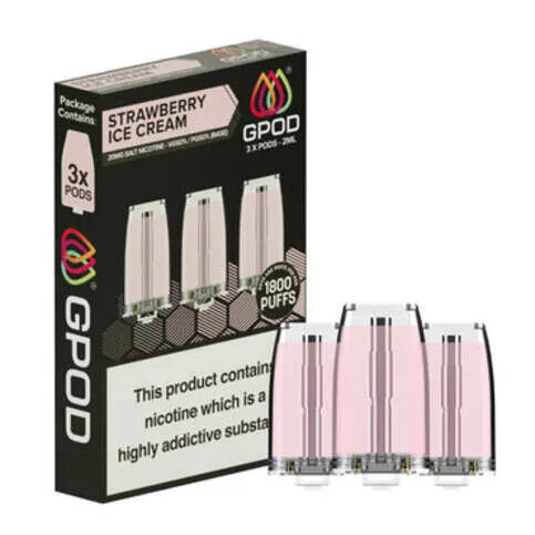 GPOD Pods Strawberry Ice Cream 3 Pack