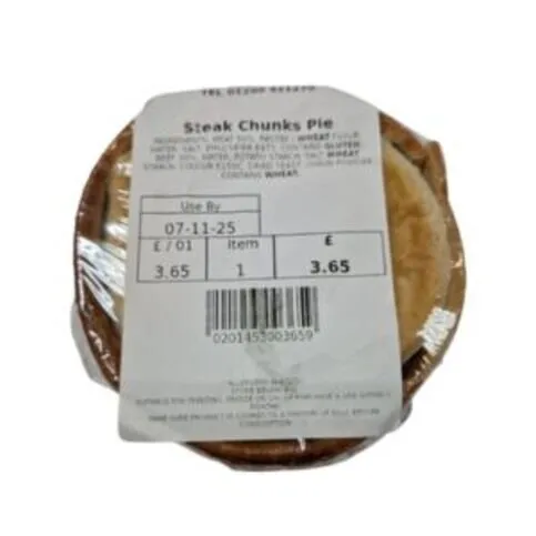 Gregor Armour Steak Chunks Pie