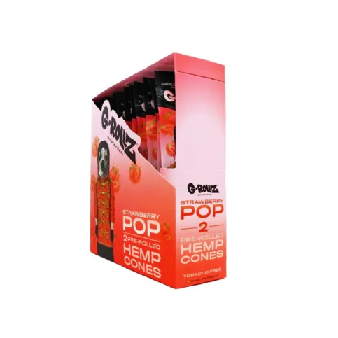 G-ROLLZ 2 PRE-ROLLED HEMP CONES STRAWBERRY POP
