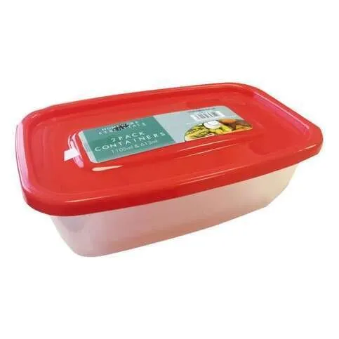 H.E 2 Pack Food Containers