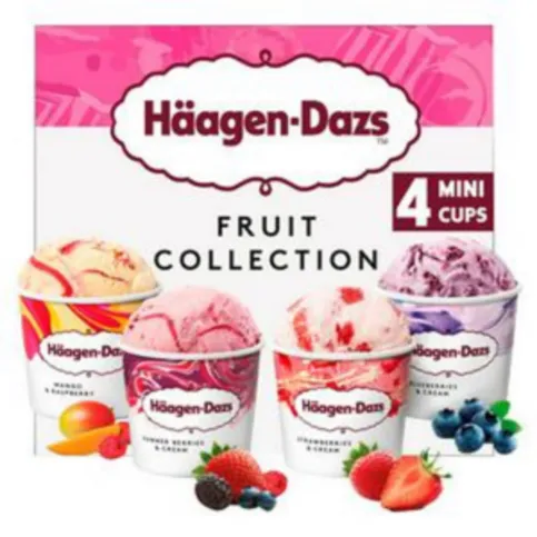 Haagen Dazs Mini Cups Festive Desserts 4 x 95ml