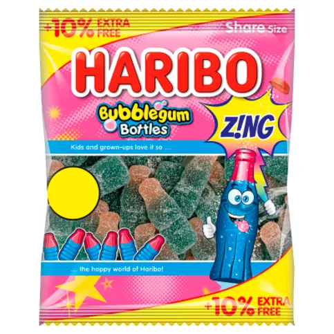 Haribo Bubblegum Bottles Zing 154g