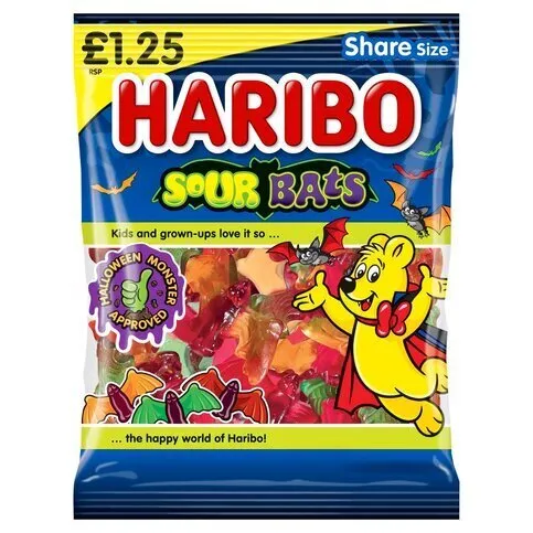 HARIBO SOUR BATS PM£1.25 140G