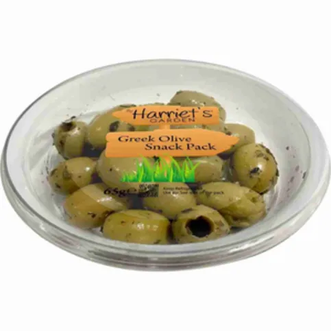 Harriet's Garden Greek Olives Snack 65g