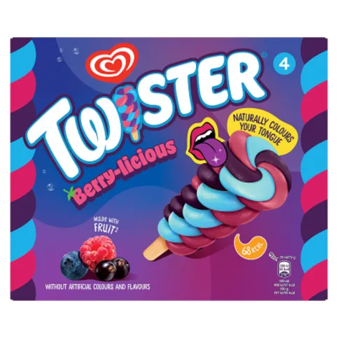 Heartbrand Twister Ice Lolly Berry-licious 4 x 70ml