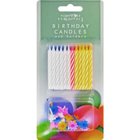 Homeware Essentials Birthday Candles 24 Pack