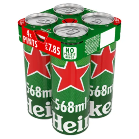 Heineken Premium Lager Beer 4 x 568ml Pint Cans