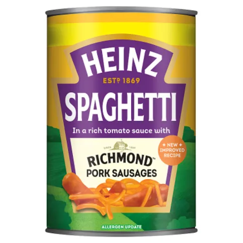 Heinz Spaghetti Richmond Pork Sausages 400g