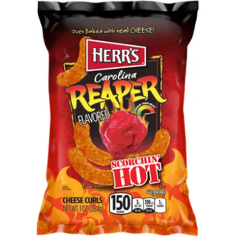 Herr's Carolina Reaper Flavoured Cheese Curls 28g
