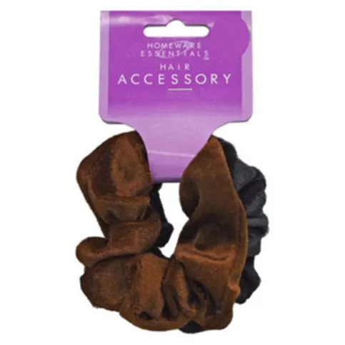 Homeware Essentials Black/Brown Scrunchies 2 Pack