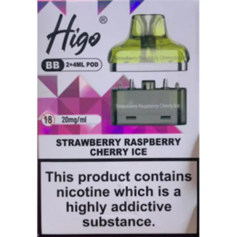 Higo Crystal Strawberry Raspberry Cherry Ice Nic Salt 10ml