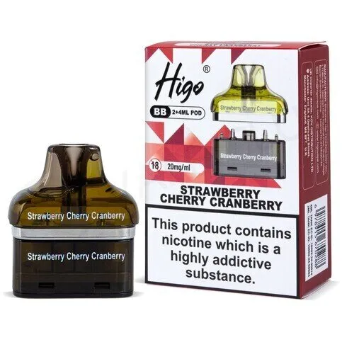 Higo BB 4000 Strawberry Cherry Cranberry  Refill Pod