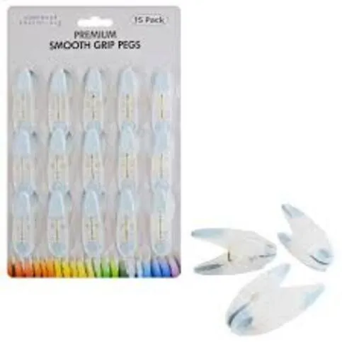 Homeware Essentials Grip Clothes Pegs 15pk