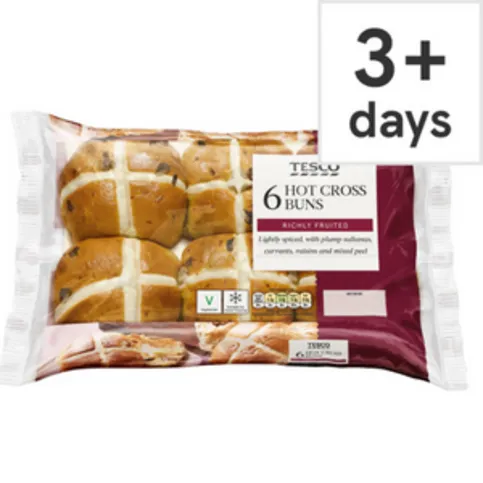 Hot Cross Buns 6 Pack 330g