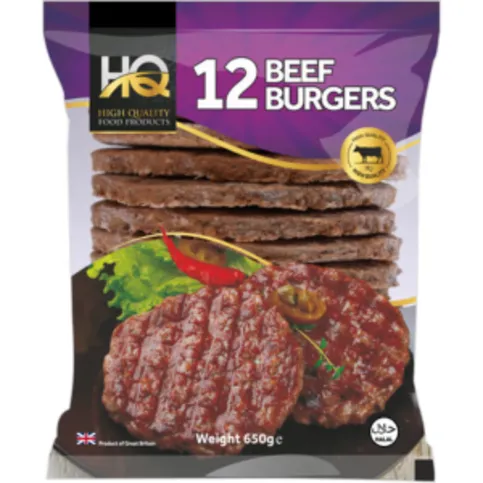 HQ 12 Beef Burgers 650g