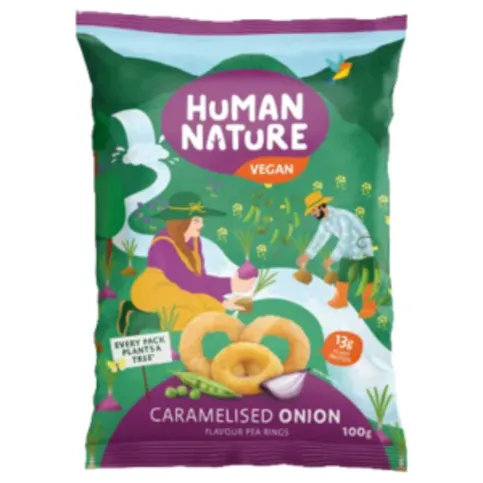 Human Nature Caramelised Onion Flavour Pea Rings 100g