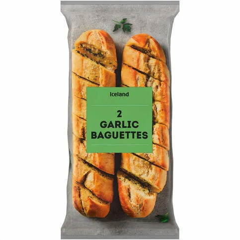 Iceland 2 Garlic Baguettes 338g