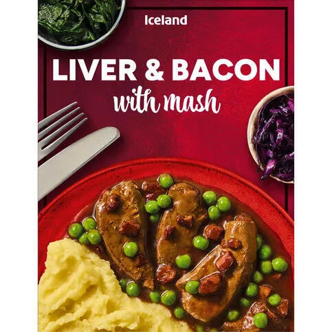 Iceland 400g Liver & Bacon With Mash 400g