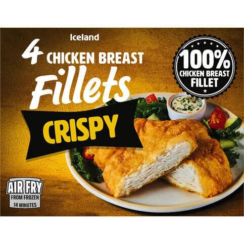 Iceland 4pk Crispy Tempura Chicken Breast Fillets 380g