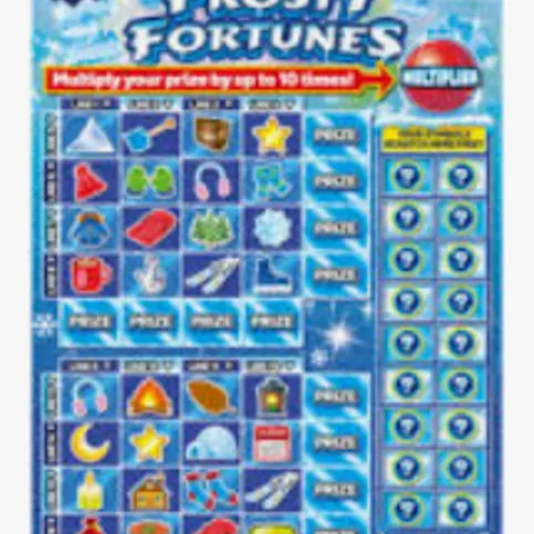 National Lottery Frosty Fortunes Scratchcard Game
